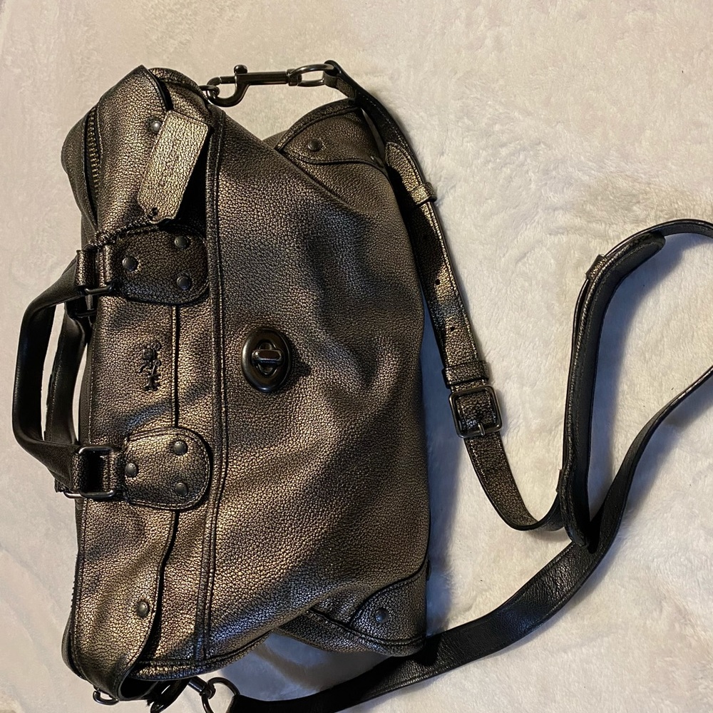 Coach Rhyder gold metallic leather satchel - Picture 14 of 16
